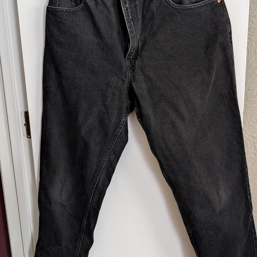Levi's Women's 551 Relaxed Straight Jeans Zipper Fly Charcoal Black Size 30x27